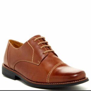 Sandro Moscoloni Norridge Lea Oxford Lace Up Leather Shoes in Tan Latego 10D